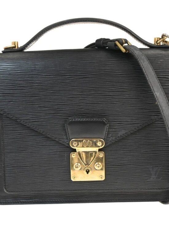 Louis Vuitton Handbags - LOUIS VUITTON MONCEAU 28 HANDBAG SATCHEL BLACK EPI